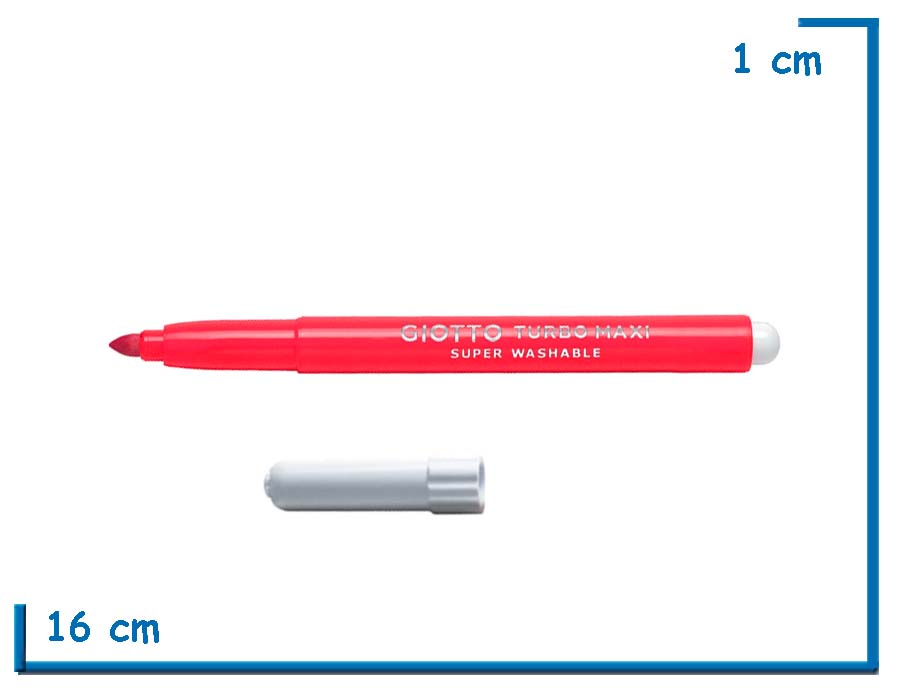 GIOTTO TURBO MAXI MARCADOR ROJO SUPER WASHABLE