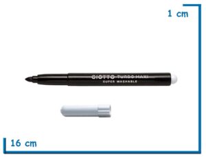 GIOTTO TURBO MAXI MARCADOR NEGRO SUPER WASHABLE