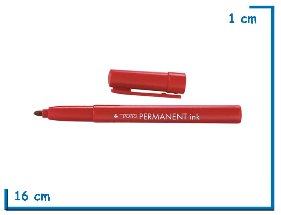 TRATTO PERMANENT INK MARCADOR ROJO