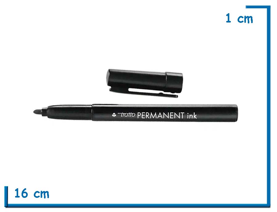 TRATTO PERMANENT INK MARCADOR NEGRO
