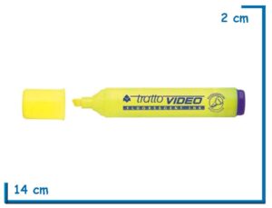 TRATTO VIDEO RESALTADOR AMARILLO PLANO FLUORESCENT INK