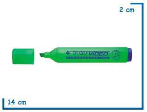 TRATTO VIDEO RESALTADOR VERDE PLANO FLUORESCENT INK
