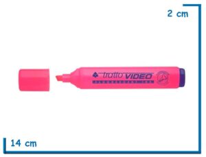 TRATTO VIDEO RESALTADOR ROSA PLANO FLUORESCENT INK