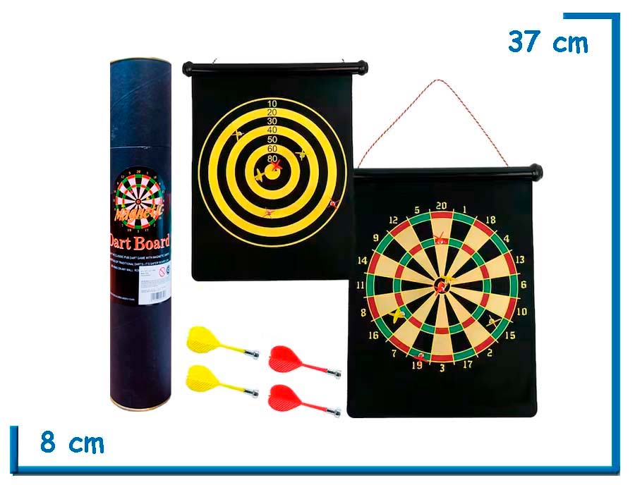 DART BOARD  DARDERO MAGNETICO EN TUBO