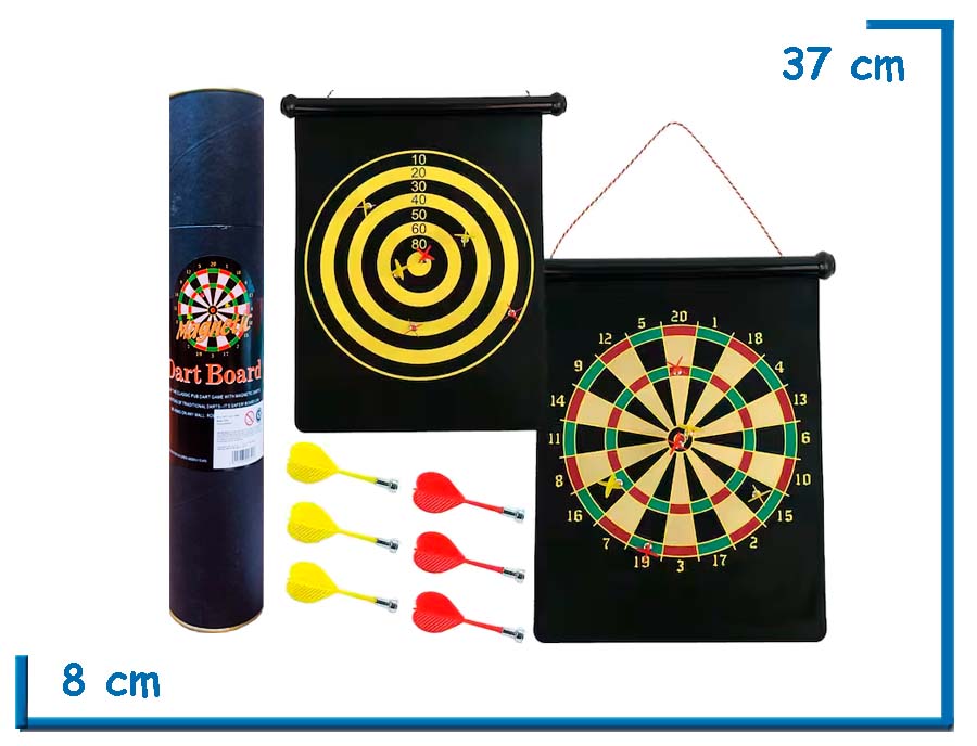 DART BOARD  DARDERO MAGNETICO EN TUBO