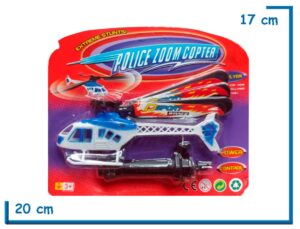 POLICE ZOOM COPTER AZUL HELICOPTERO LANZADOR