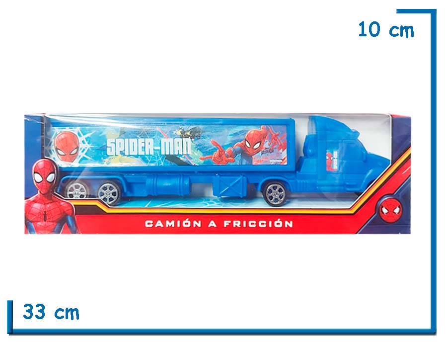 SPIDER-MAN CAMION A FRICCION AZUL EN CAJA