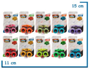 GO SPEED MONSTER AUTO METALICO RUEDAS DE GOMA SURTIDO EN BLISTER