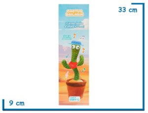 KIDS CLUB PELUCHE CACTUS (CON PAÑUELO) BAILARIN IMITA TU VOZ CARGA USB