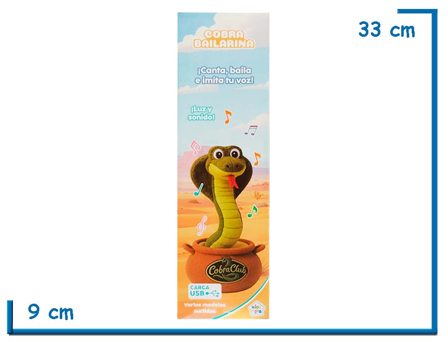KIDS CLUB PELUCHE COBRA BAILARINA IMITA TU VOZ CARGA USB