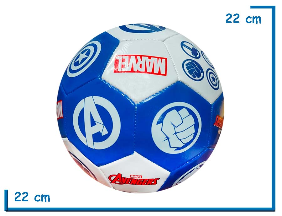 PELOTA DE CUERO Nø5 MARVEL AVENGERS AZUL Y BLANCA