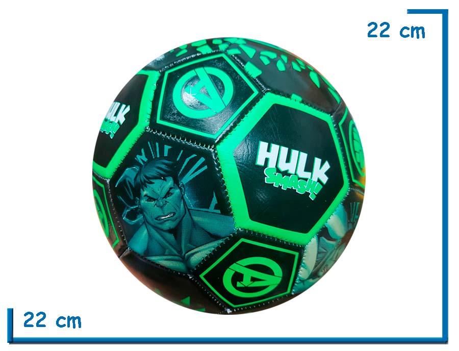 PELOTA DE CUERO Nø5 MARVEL AVENGERS HULK NEGRA Y VERDE