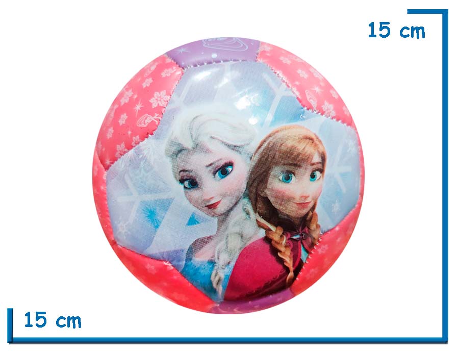 PELOTA DE CUERO N§2 FROZEN ELSA Y ANNA ROSA LILA Y BLANCA