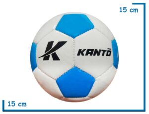 PELOTA DE CUERO N§2 KANTO CLASICA BLANCA GAJOS CELESTES