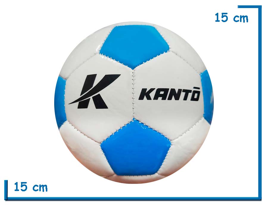 PELOTA DE CUERO N§2 KANTO CLASICA BLANCA GAJOS CELESTES