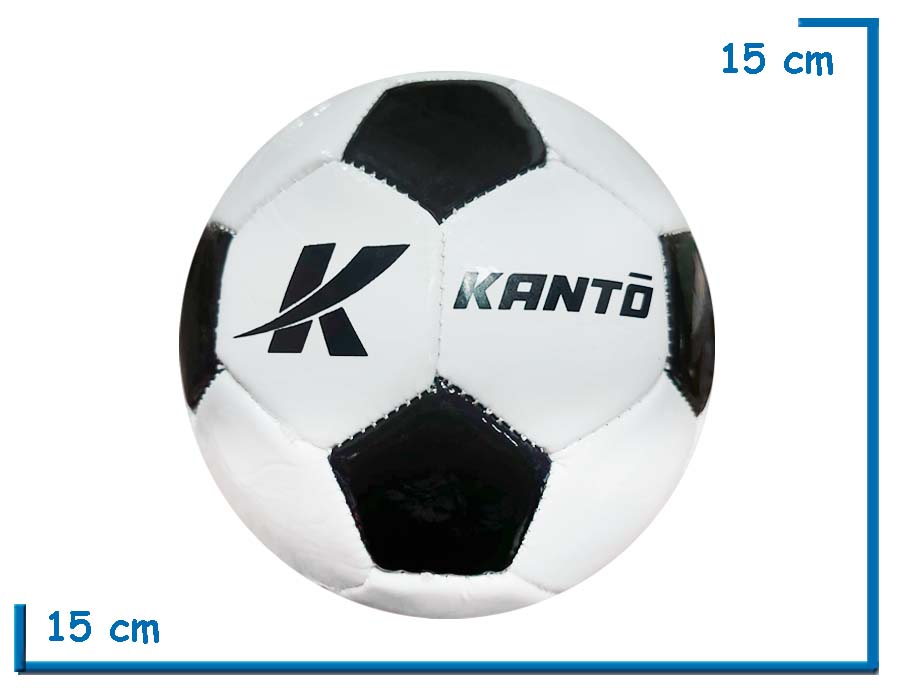 PELOTA DE CUERO N§2 KANTO CLASICA BLANCA GAJOS NEGROS