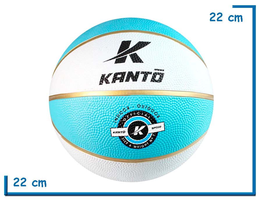 PELOTA DE BASKET Nº7 KANTO CELESTE Y BLANCA