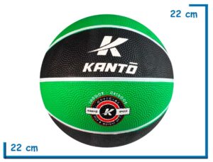 PELOTA DE BASKET Nº7 KANTO VERDE Y NEGRA