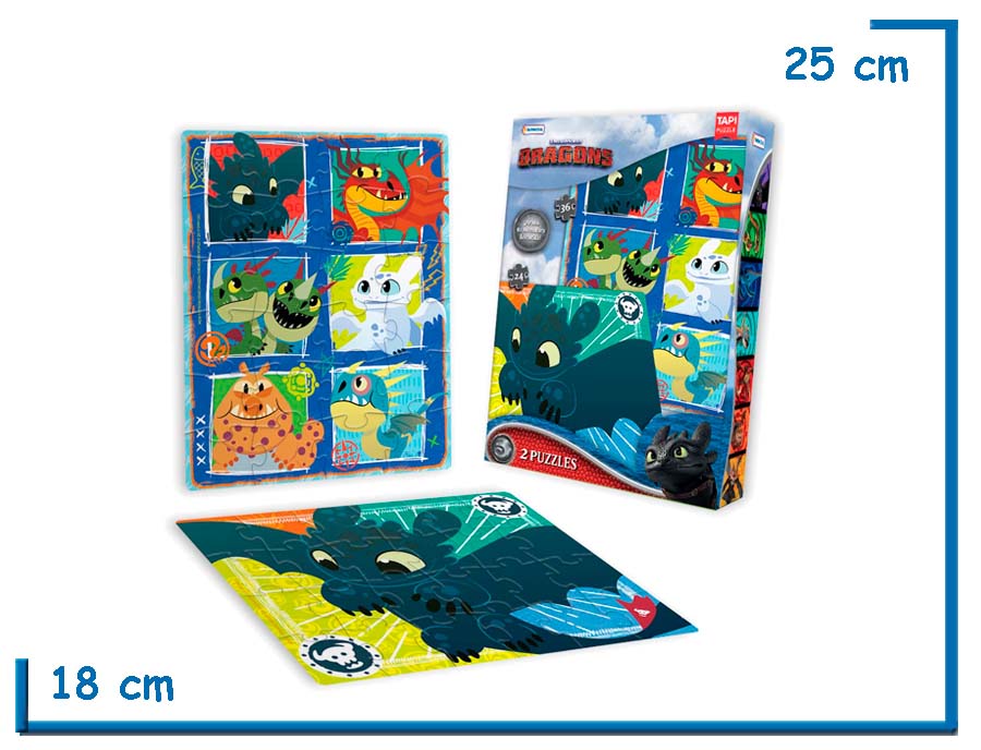 DRAGONS 2 PUZZLES 24 36 PZS