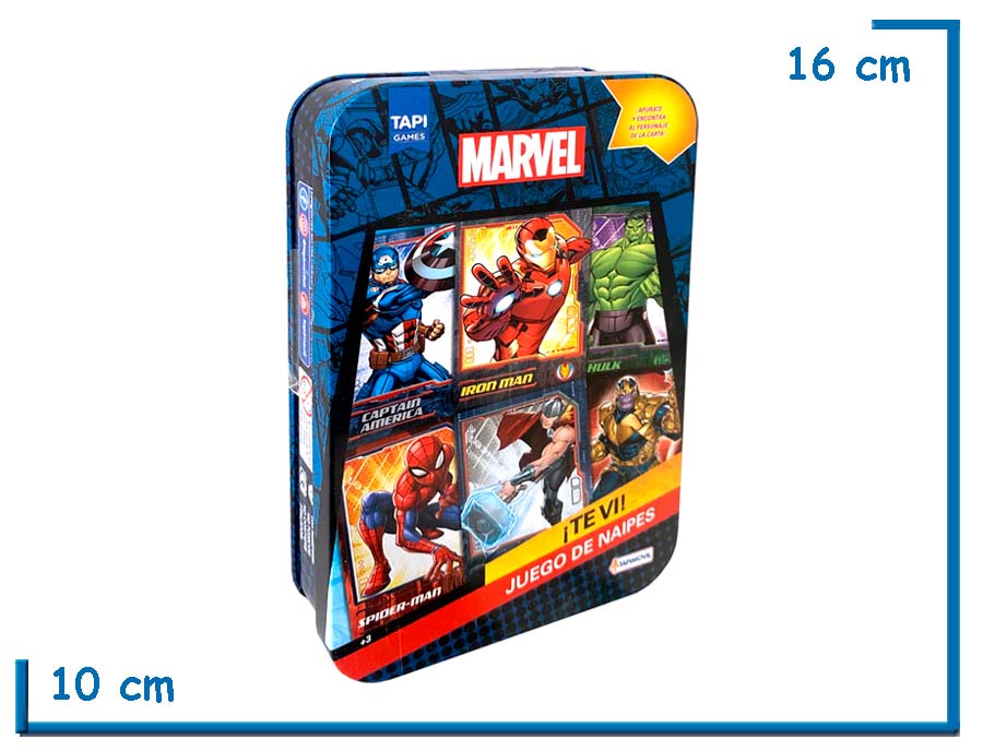 MARVEL TE VI NAIPES EN LATA