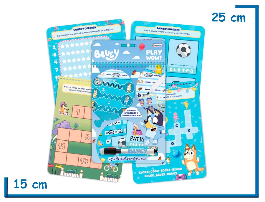 BLUEY PLAY WOW! JUGA BORRA Y VOLVE A JUGAR