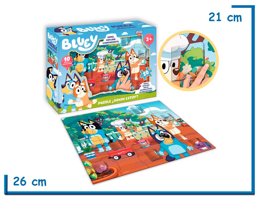 BLUEY PUZZLE DONDE ESTOY 20 PZS
