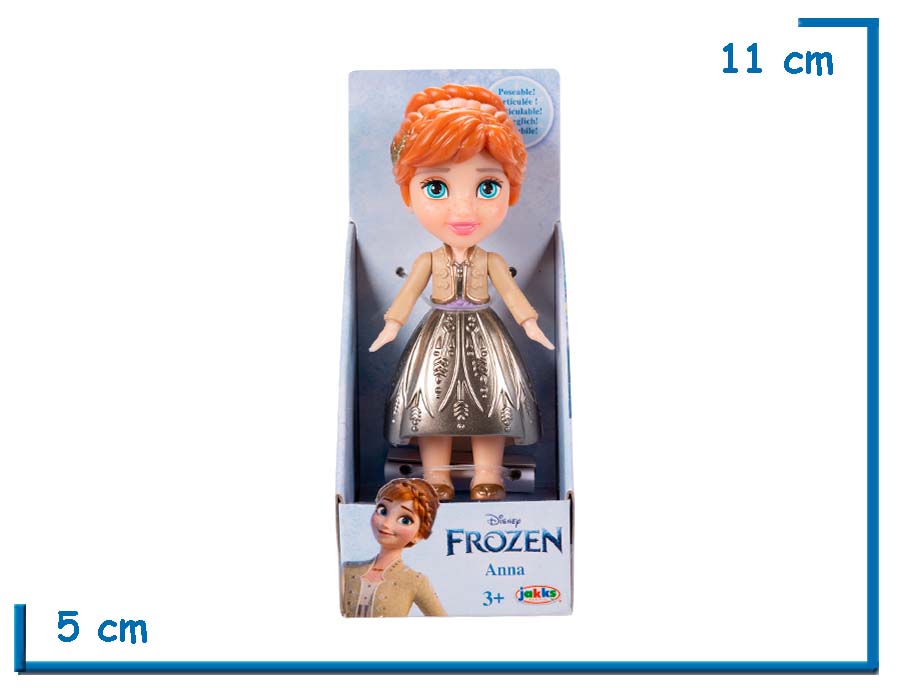 JAKKS ANNA BEIGE METALIZADA MINI FIGURA POSABLE FROZEN