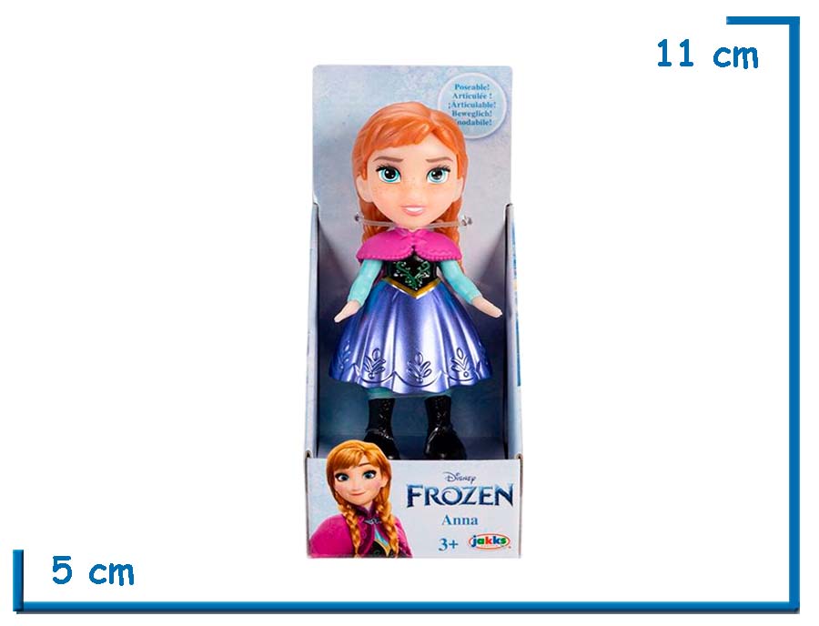 JAKKS ANNA AZUL METALIZADA MINI FIGURA POSABLE FROZEN