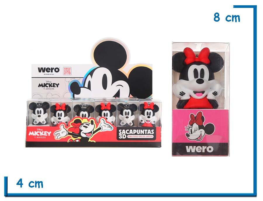 DISNEY MICKEY Y AMIGOS SACAPUNTAS 3D MINNIE
