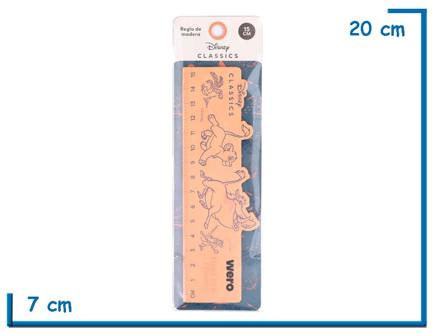 DISNEY CLASSICS REGLA DE MADERA 15CM THE LION KING