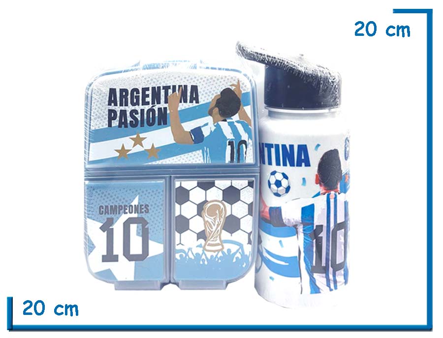 AFA SET HERMETICO LUNCHERA MULTIPLE Y BOTELLA STRAW TOP 500ML