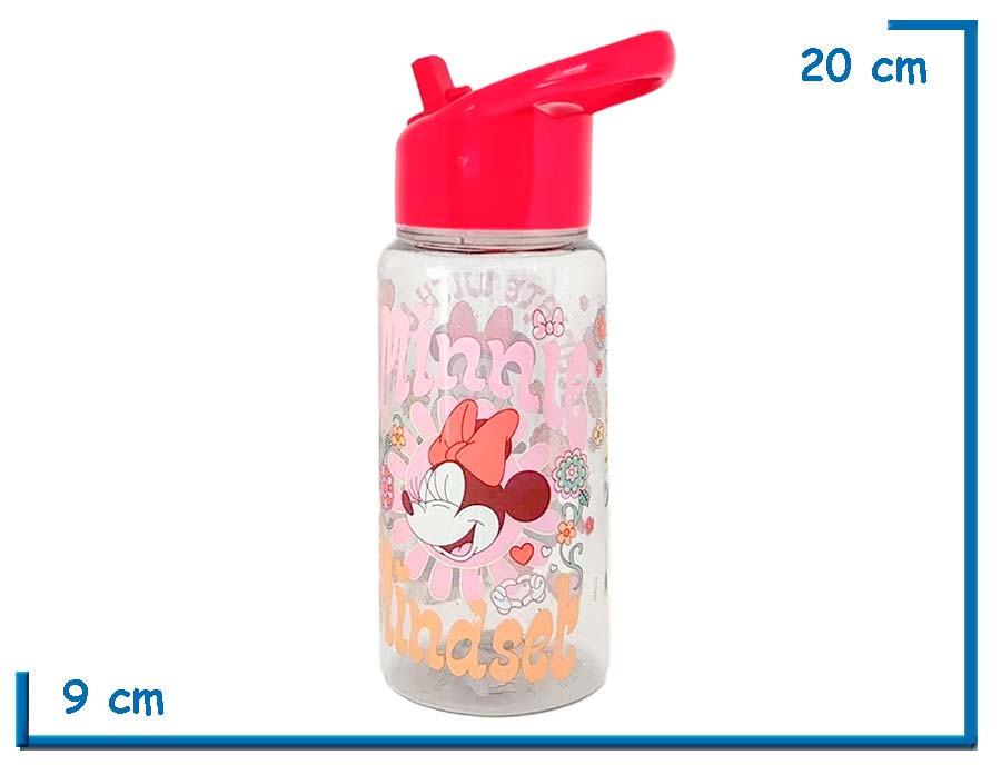 MINNIE MOUSE BOTELLA STRAW TOP 500ML