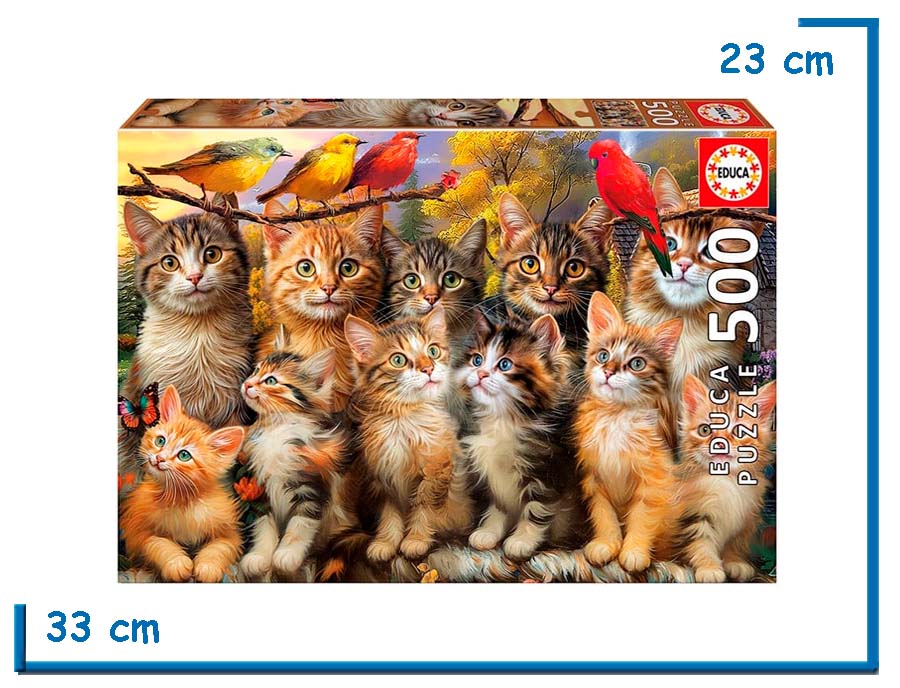 EDUCA PUZZLE X500 PZS GATITOS Y PAJAROS