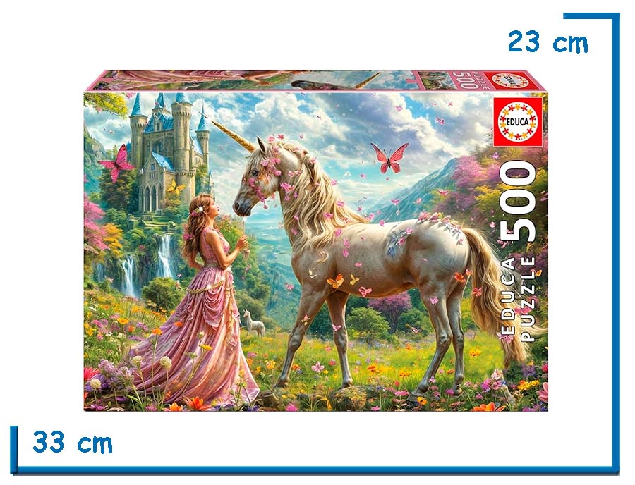 EDUCA PUZZLE X500 PZS UNICORNIO HADA Y MARIPOSAS