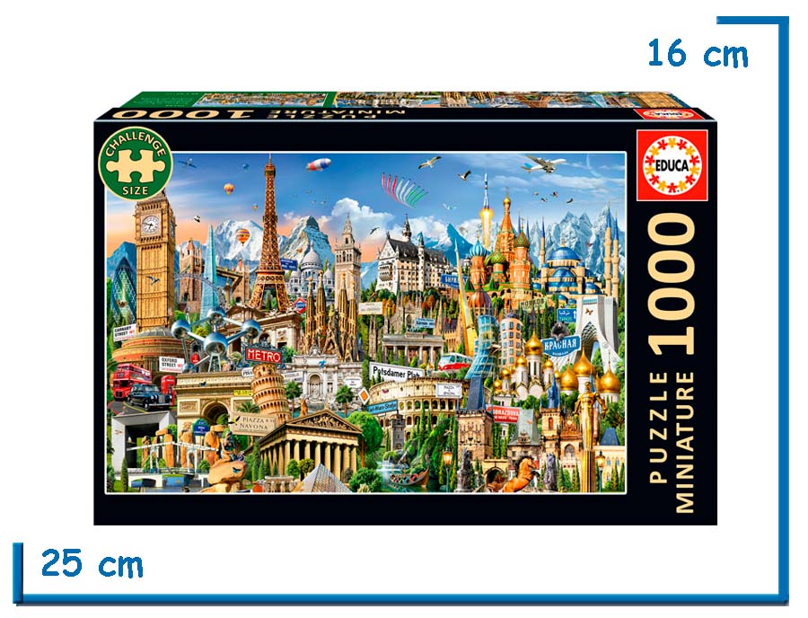 EDUCA PUZZLE MINIATURE X1000 SIMBOLOS DE EUROPA