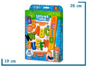 ABC LETRAS DE GOMA EVA IMANTADAS EN CAJA 45PZS