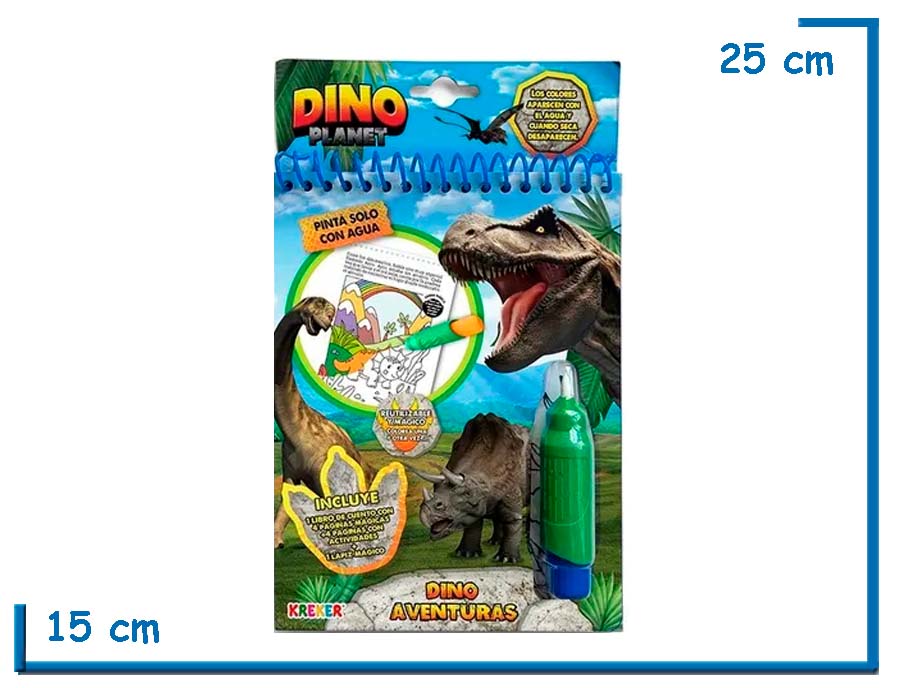 DINO PLANET DINO AVENTURAS PINTA SOLO CON AGUA