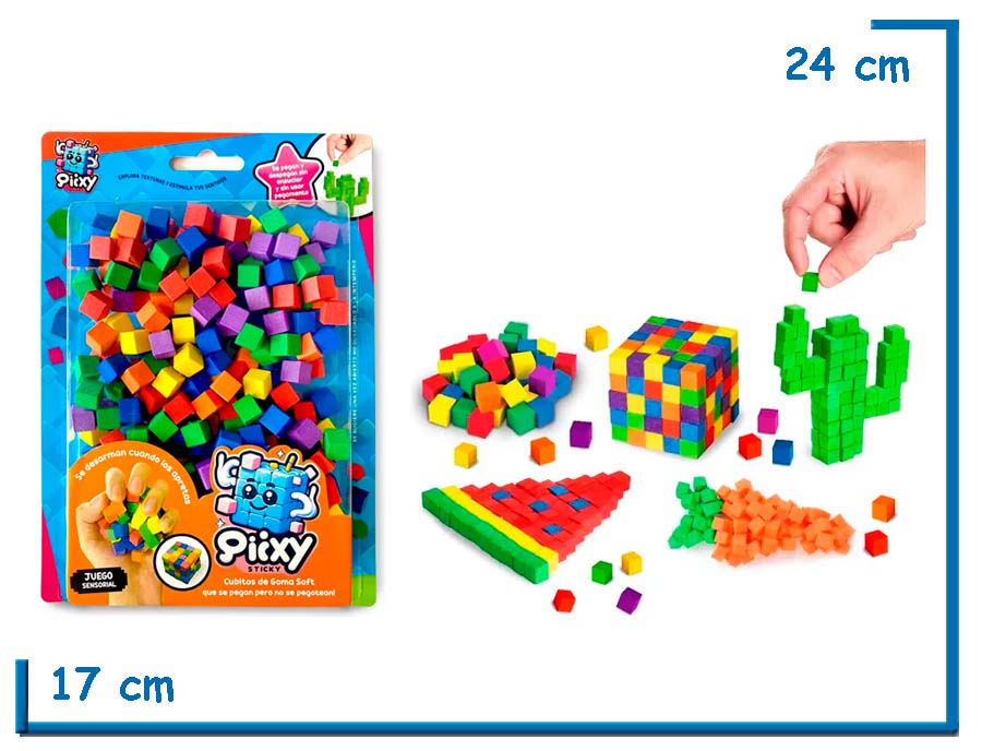 PIIXY STICKY CUBITOS DE GOMA SOFT PEGAJOSOS