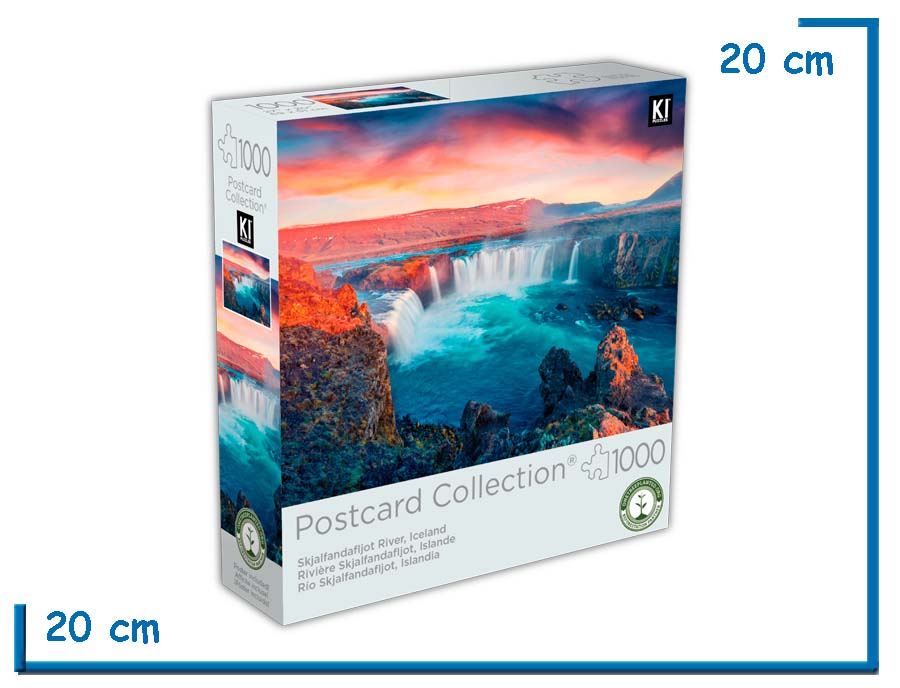 KI PUZZLE X1000 PZS SKJALFANDAFLJOT RIVER ICELAND POSTCARD COLLECTION