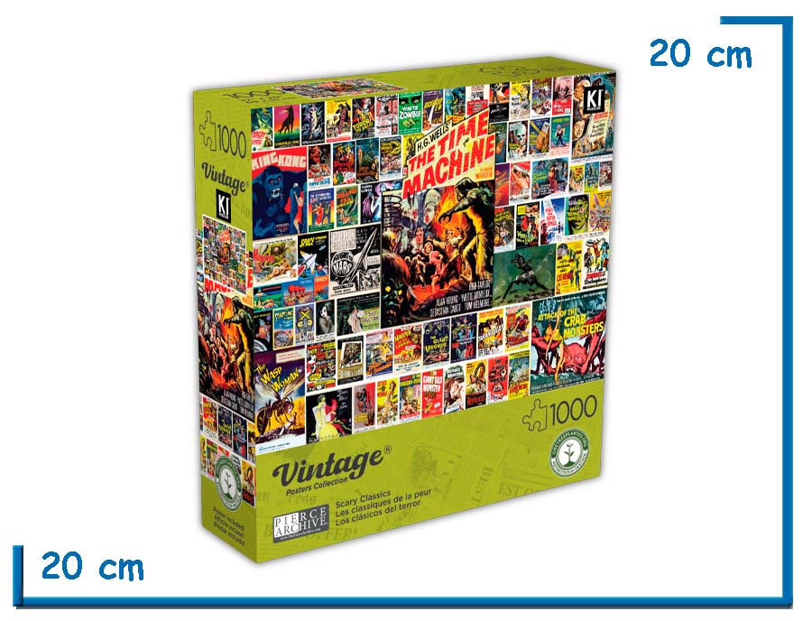 KI PUZZLE X1000 PZS LOS CLASICOS DEL TERROR VINTAGE POSTERS COLLECTION