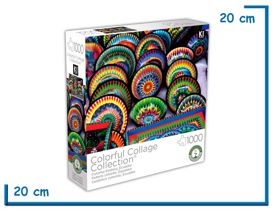 KI PUZZLE X1000 PZS CERAMICA COLORIDA ECUADOR COLORFUL COLLAGE COL.