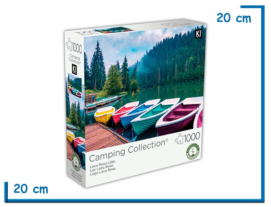 KI PUZZLE X1000 PZS LAGO LACU ROSU CAMPING COLLECTION