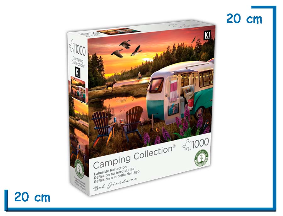 KI PUZZLE X1000 PZS REFLEXION A LA ORILLA DEL LAGO CAMPING COLLECTION