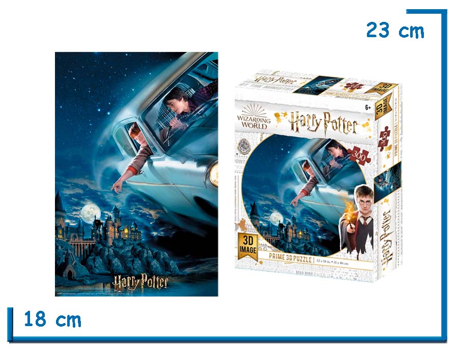 PRIME 3D PUZZLE X300 PZS HARRY POTTER AUTO VOLANDO LENTICULAR