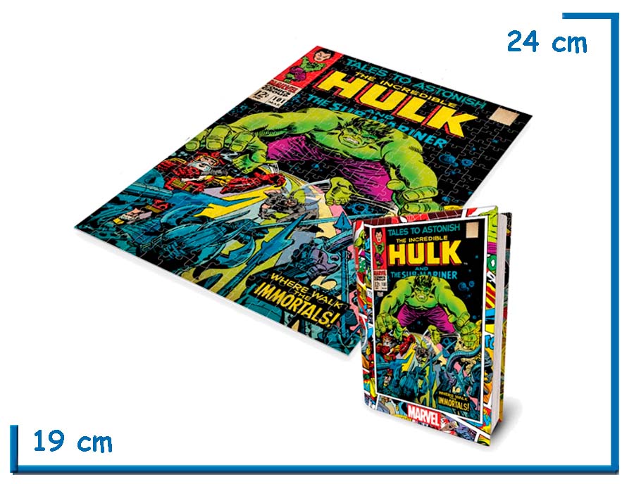 PRIME 3D PUZZLE X300 PZS COMIC INCREDIBLE HULK LENTICULAR LATA LIBRO
