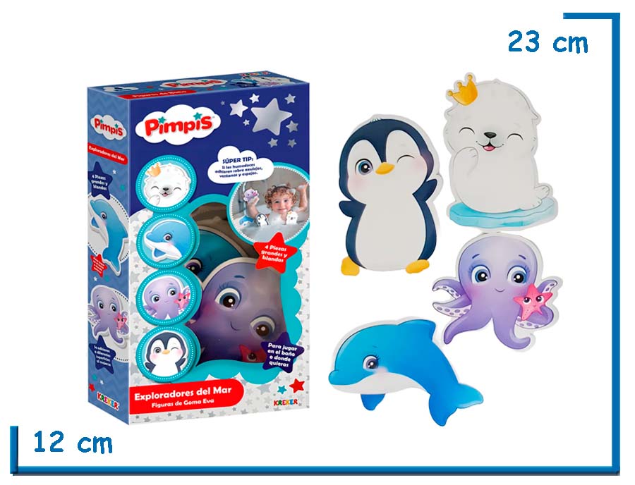 PIMPIS EXPLORADORES DEL MAR FIGURAS DE GOMA EVA