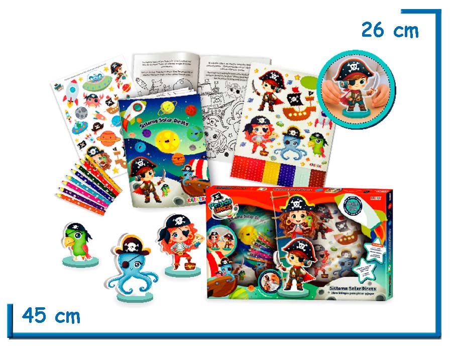 PIRATAS DEL ESPACIO CUENTO PARA PINTAR Y FIGURAS GOMA EVA