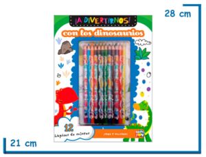L.A DIVERTIRNOS CON LOS DINOSAURIOS CON LAPICES DE COLORES