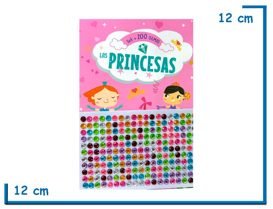 L.SET PARA COLOREAR 200 GEMAS PRECIOSAS LAS PRINCESAS