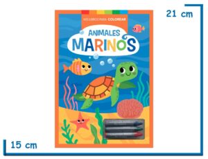 L.MIS LIBROS PARA COLOREAR ANIMALES MARINOS CON CRAYONES